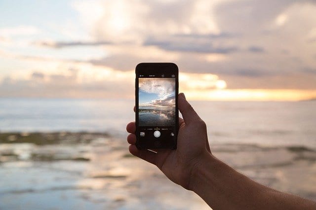 taking photos outdoors